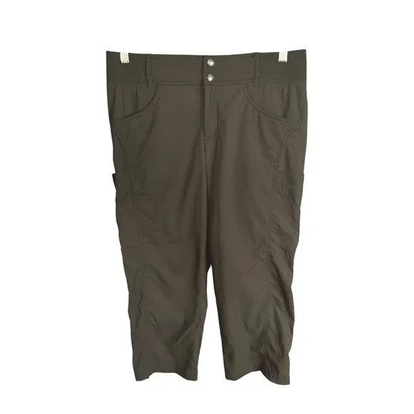 NWT Title Nine Women Gray Clamber Capri Hiking Nylon Pants 12 MSRP$109 - Picture 2 of 12